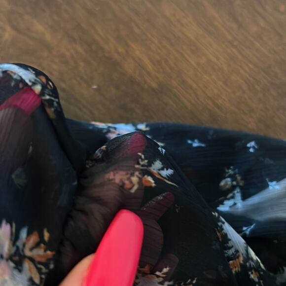 TOPSHOP Beaded Floral Ruffle Cuff Blouse | 6 - Picture 10 of 10